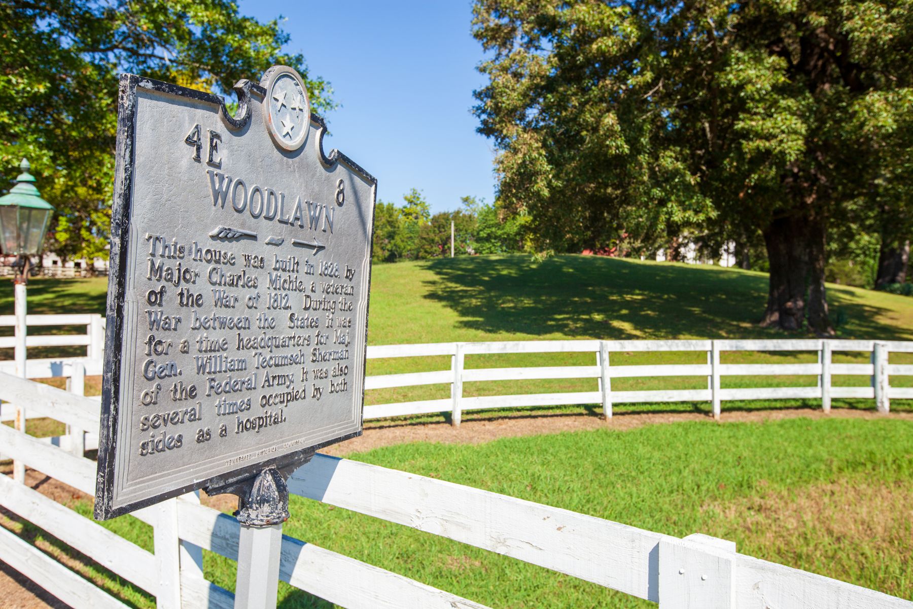 The historic Woodlawn marker
