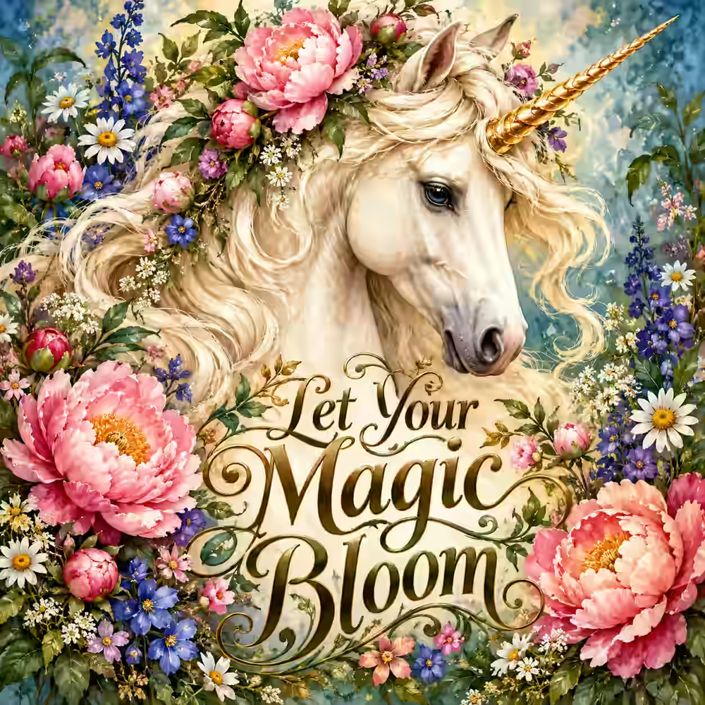 Ivory Unicorn in Bloom