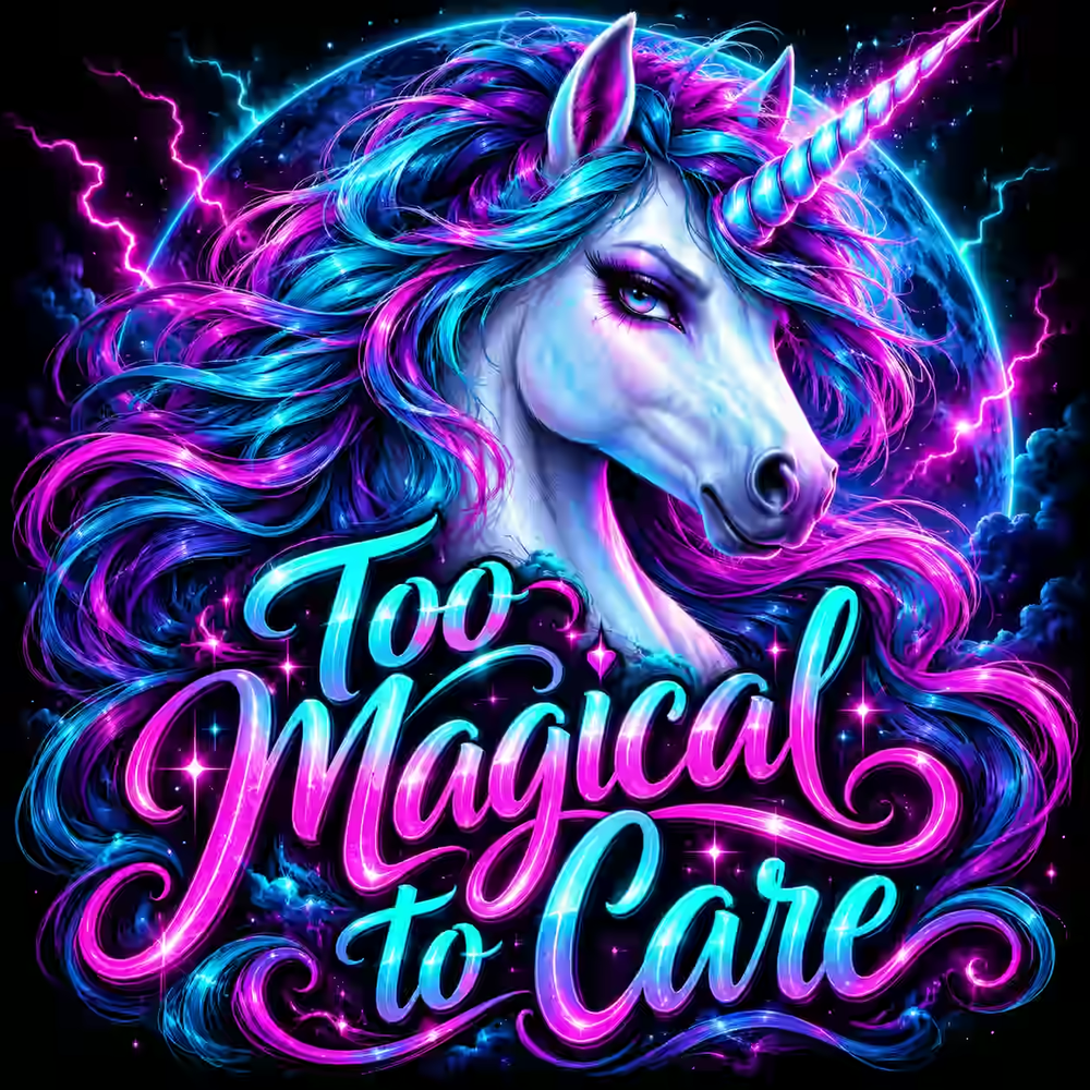 Neon Unicorn Attitude