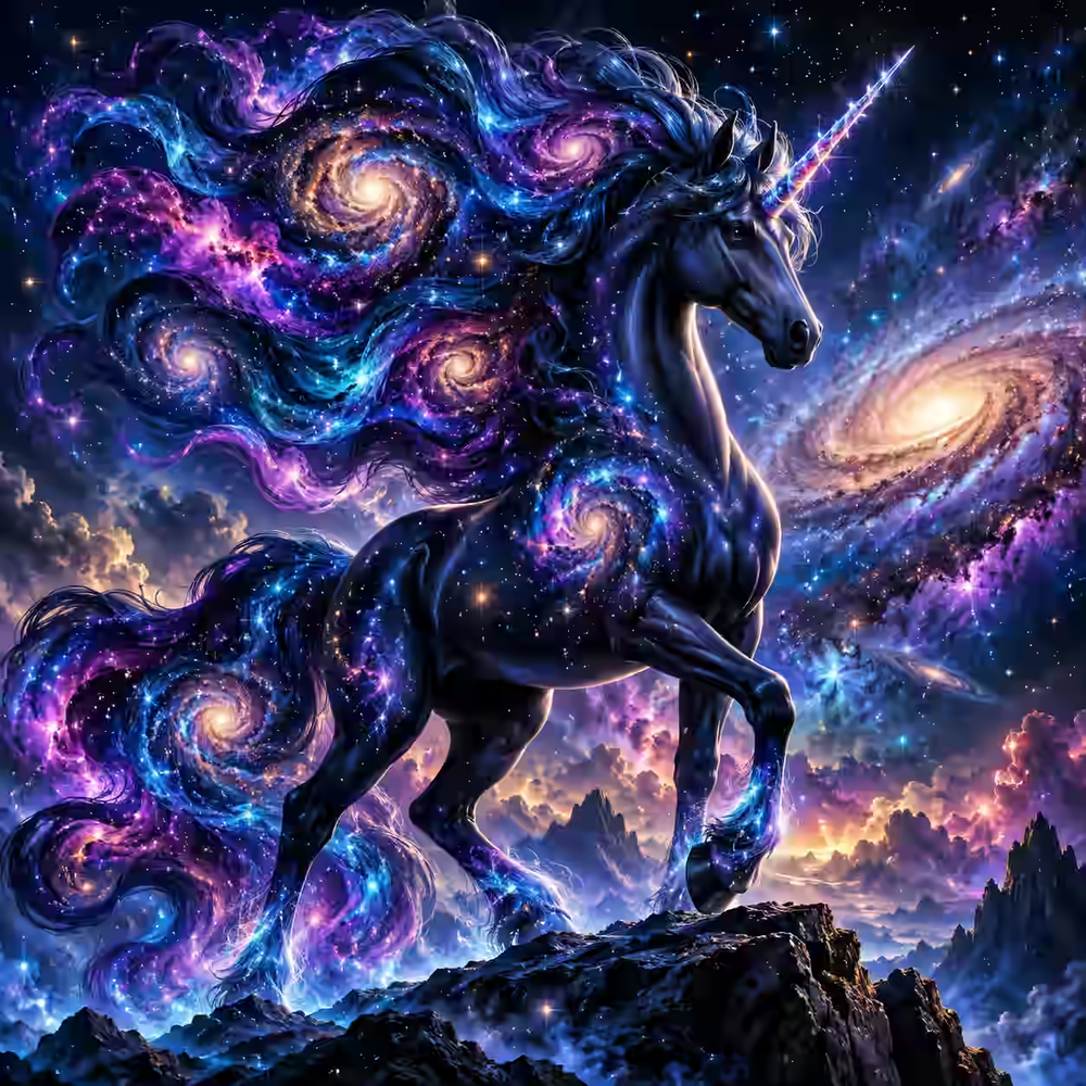 Midnight Galaxy Unicorn