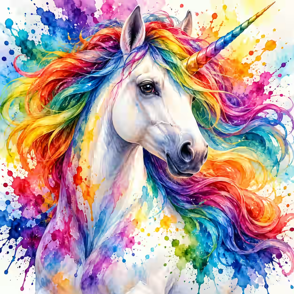 Rainbow Splash Unicorn
