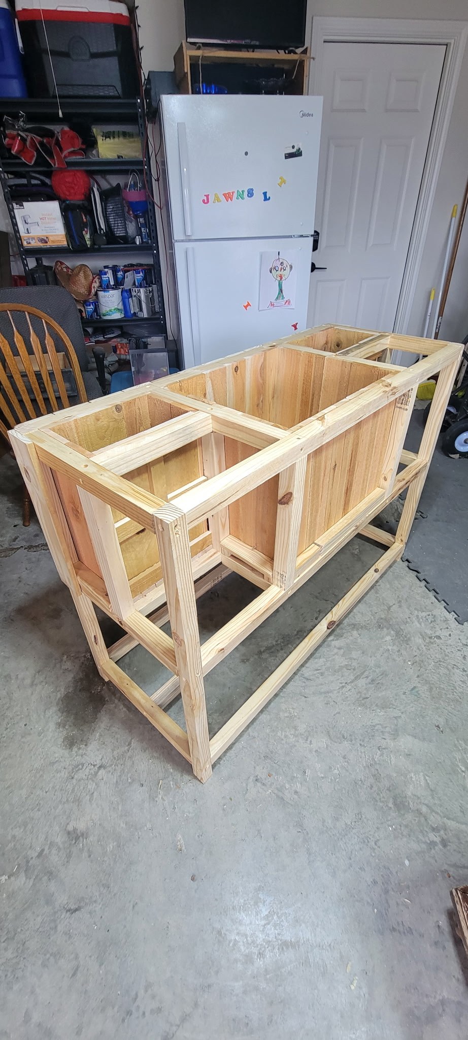 Handmade wooden custom planter