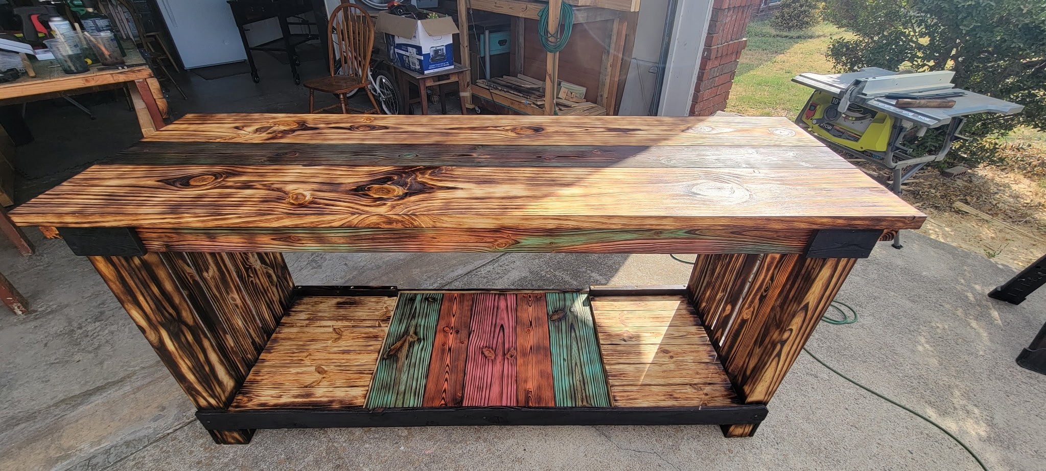 Handmade reclaimed wood table