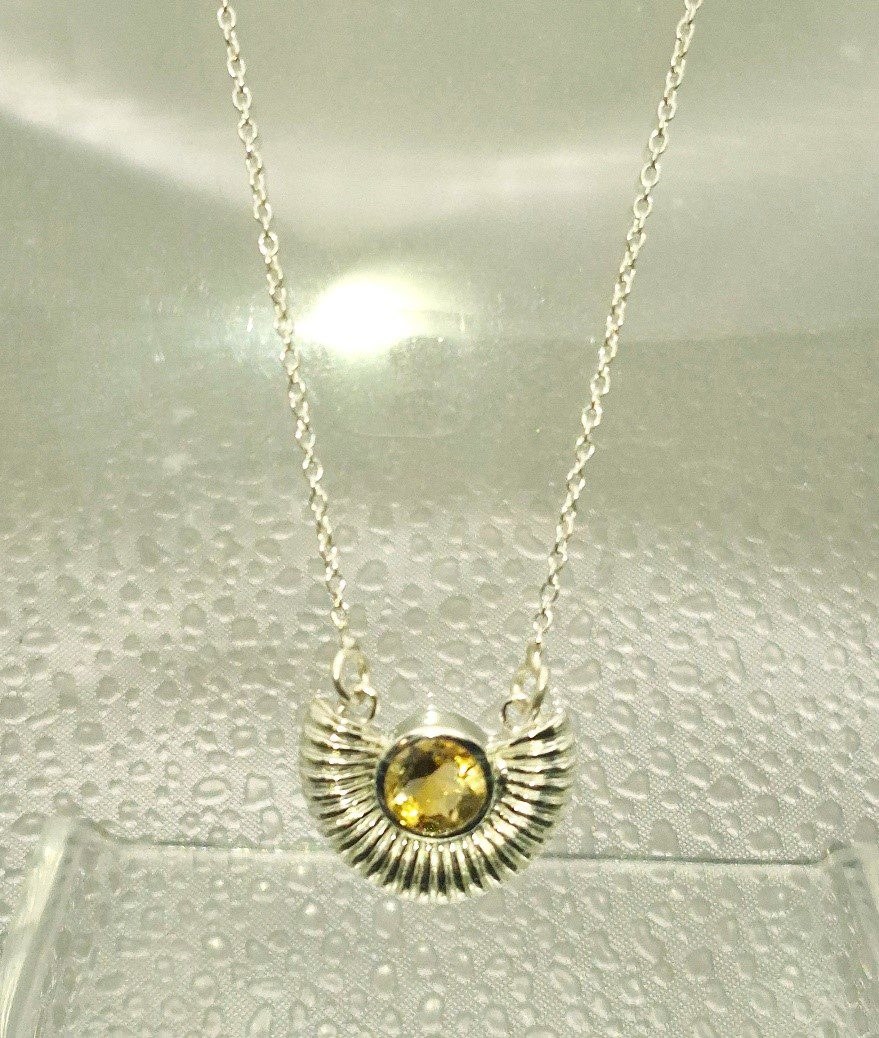 Citrine and Sterling Silver Necklace