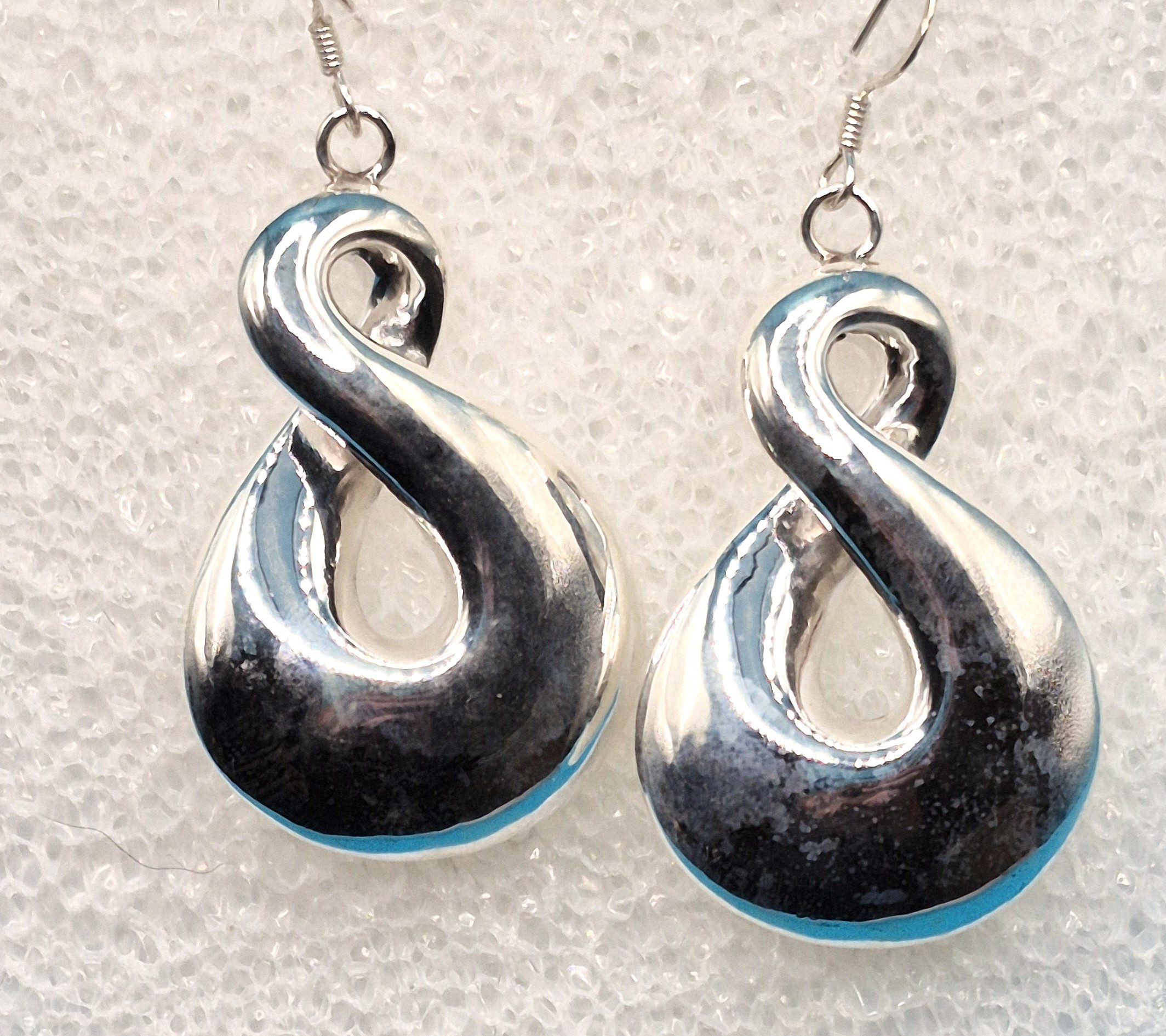 Infinity earrings sterling