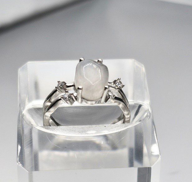 Silver Moonstone Ring