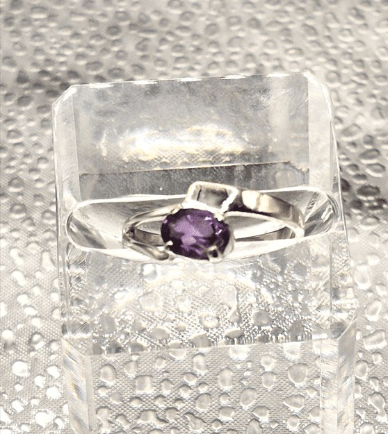 Amethyst and Sterling Ring