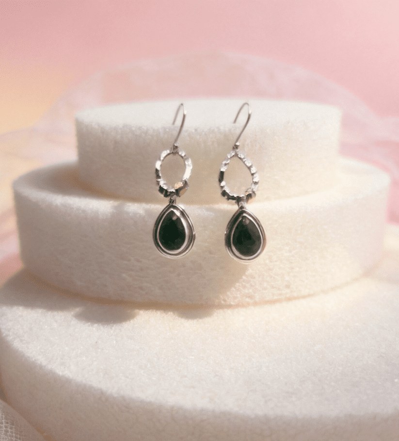 Malachite and Sterling Silver Earrings