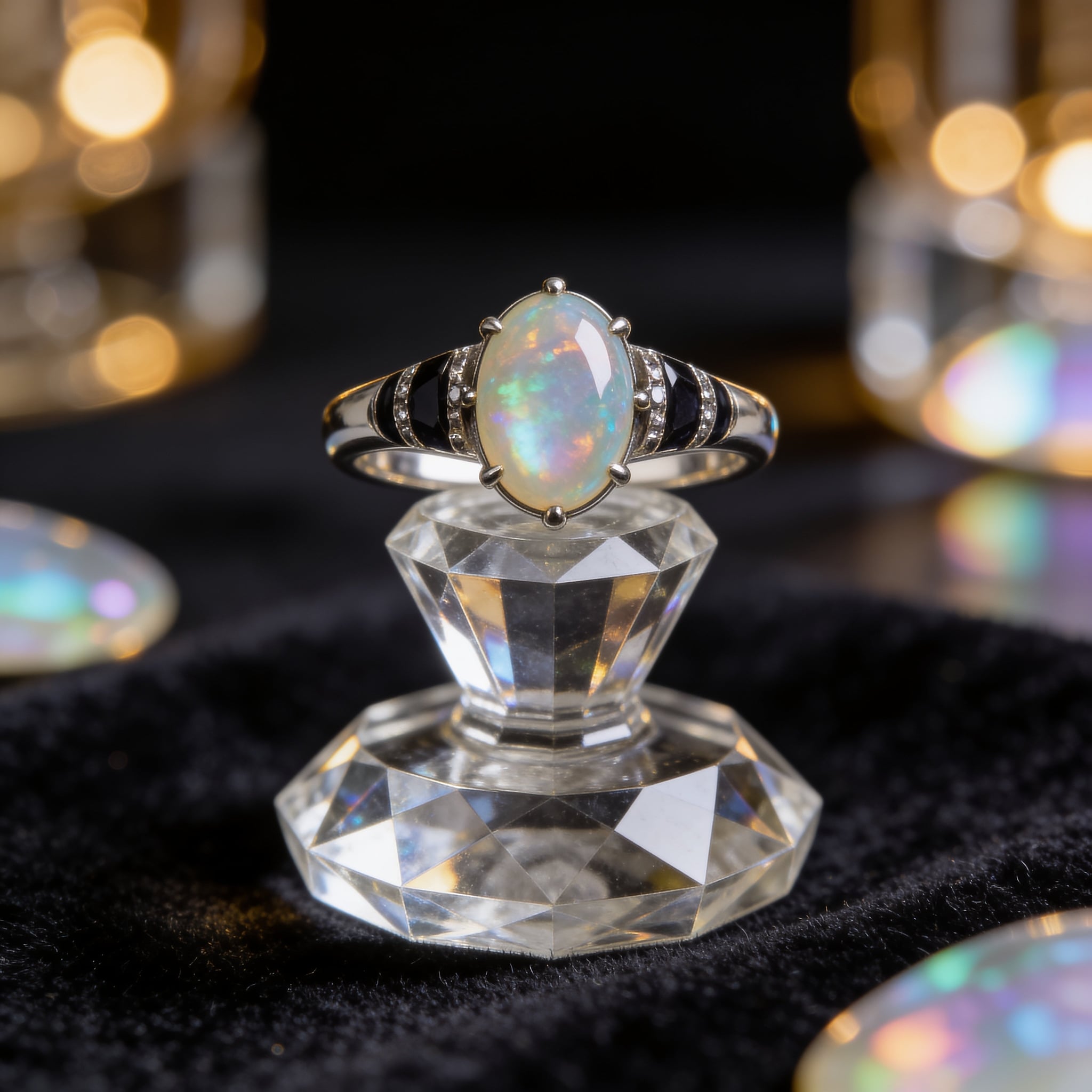Natural Opal Ring set in 925 Sterling Silver