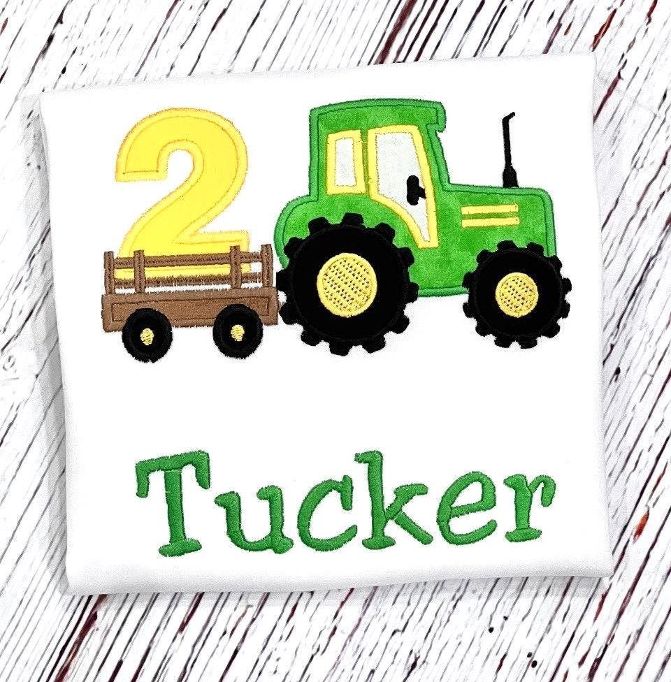 Tractor Birthday Shirt, Boys Farm Tshirt, Custom Kids Tee