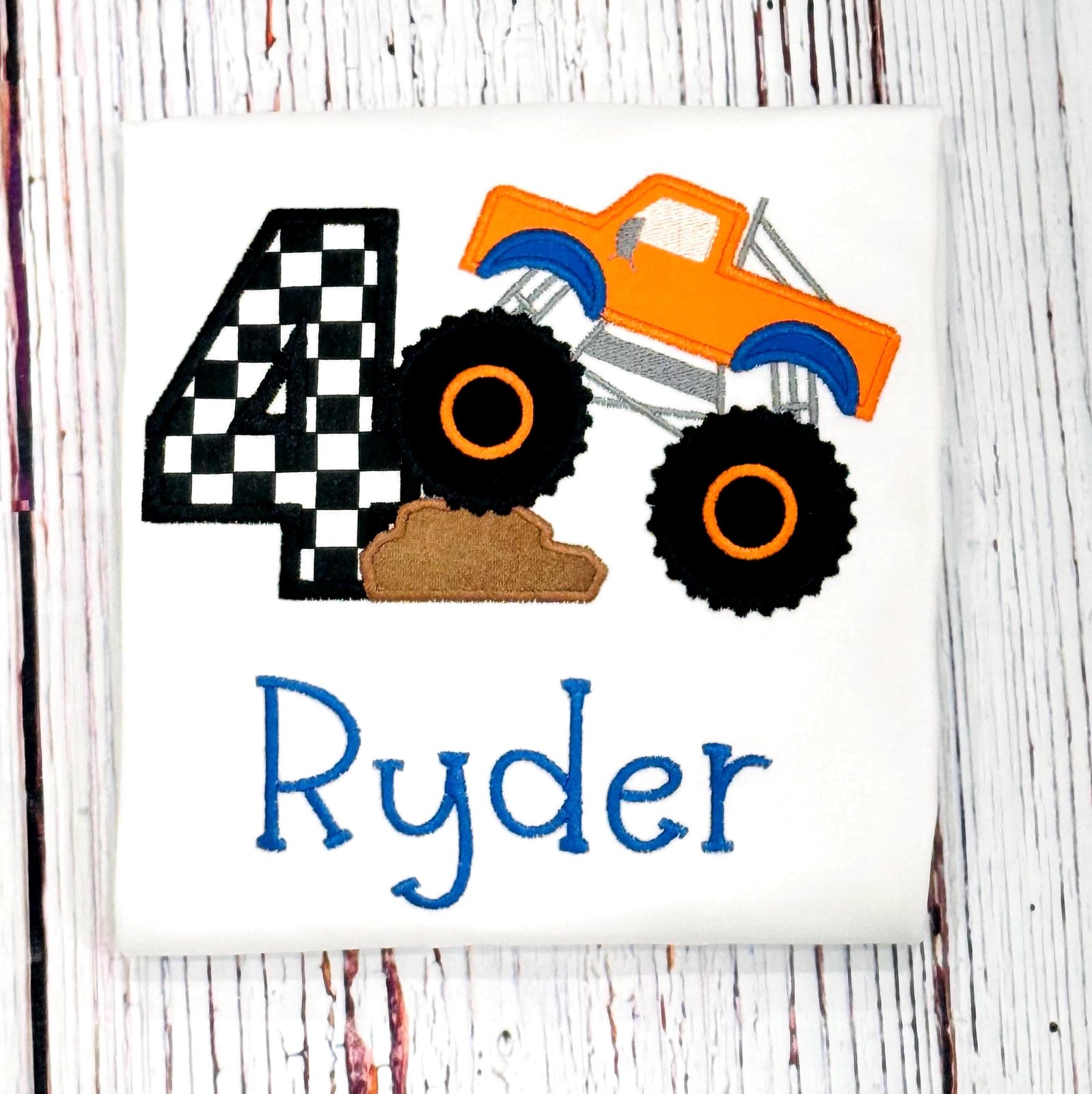Custom Monster Truck Shirt, Birthday Boy Tshirt, Any Age
