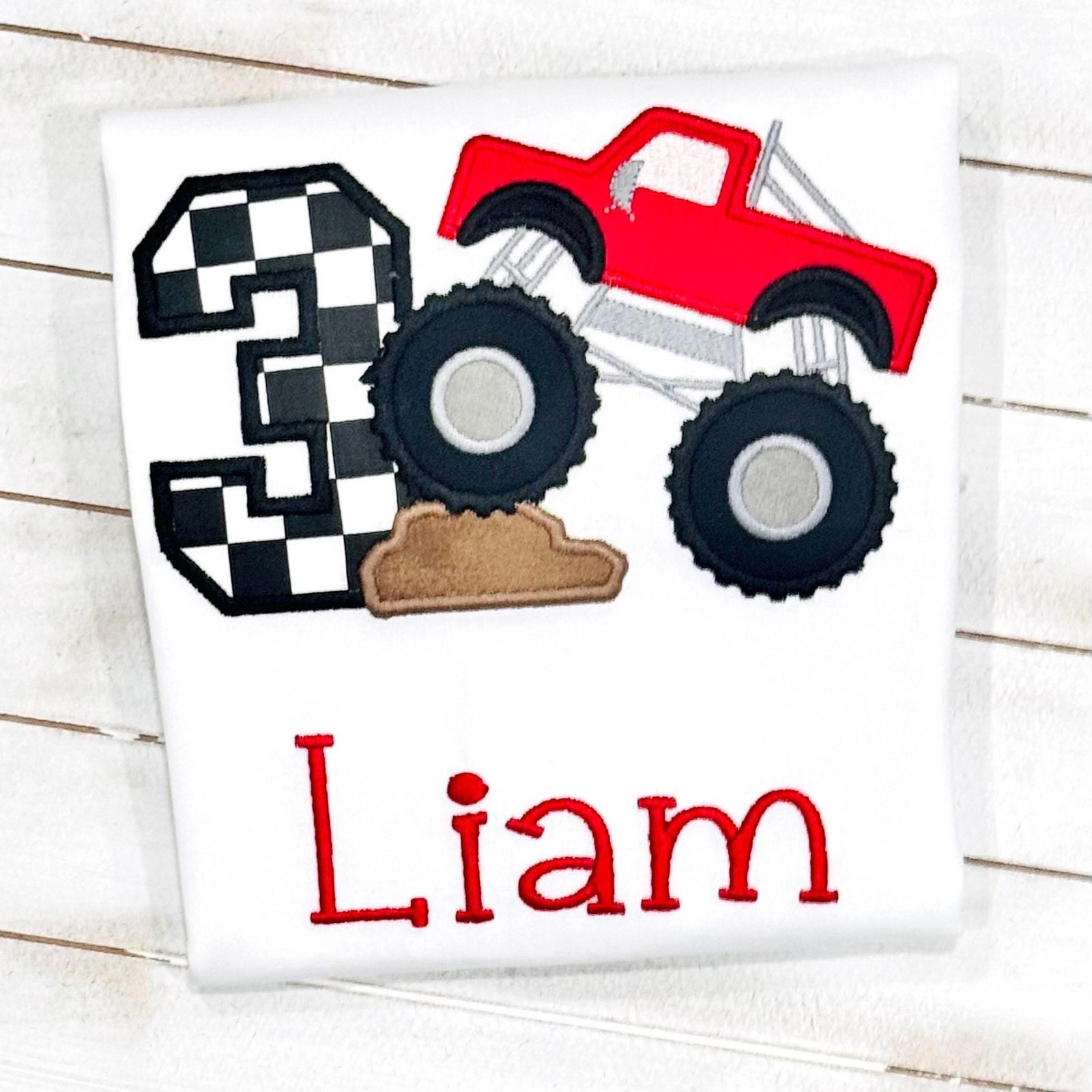 Personalized Monster Truck Birthday Shirt: Boys or Girls Tee