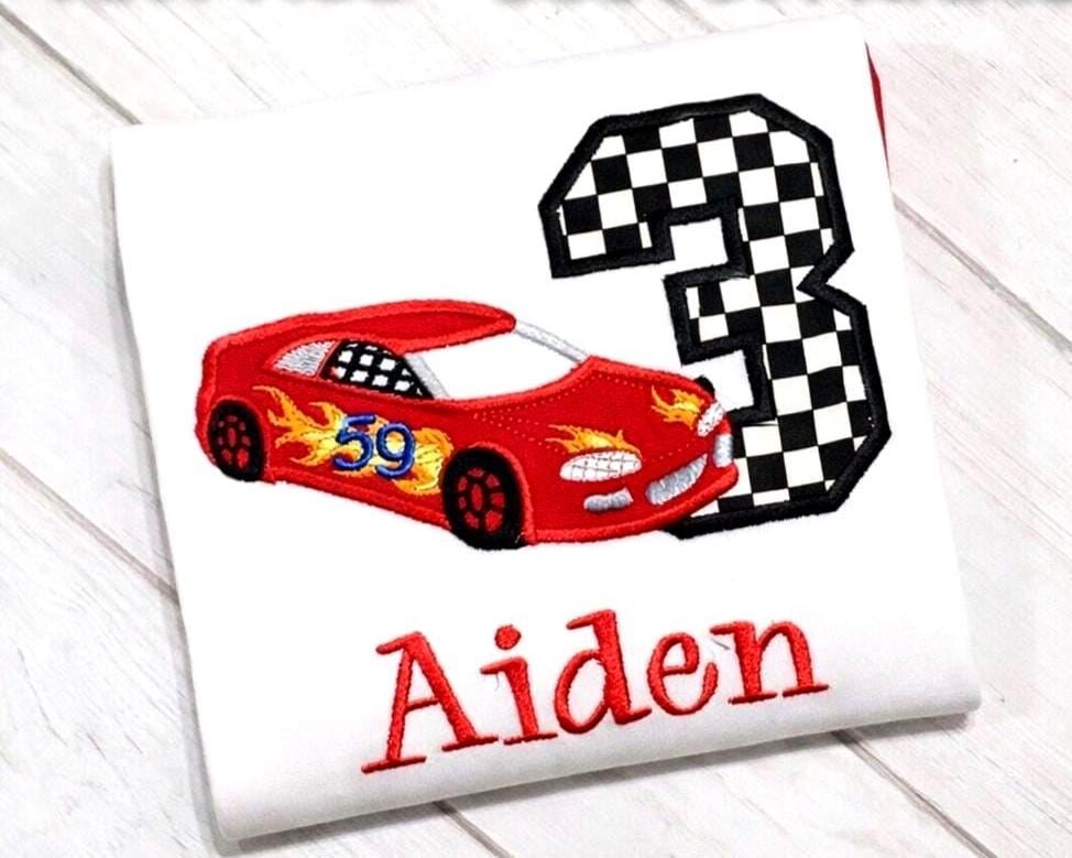 Race Car Birthday Shirt, Boys Birthday Outfit, Any Age