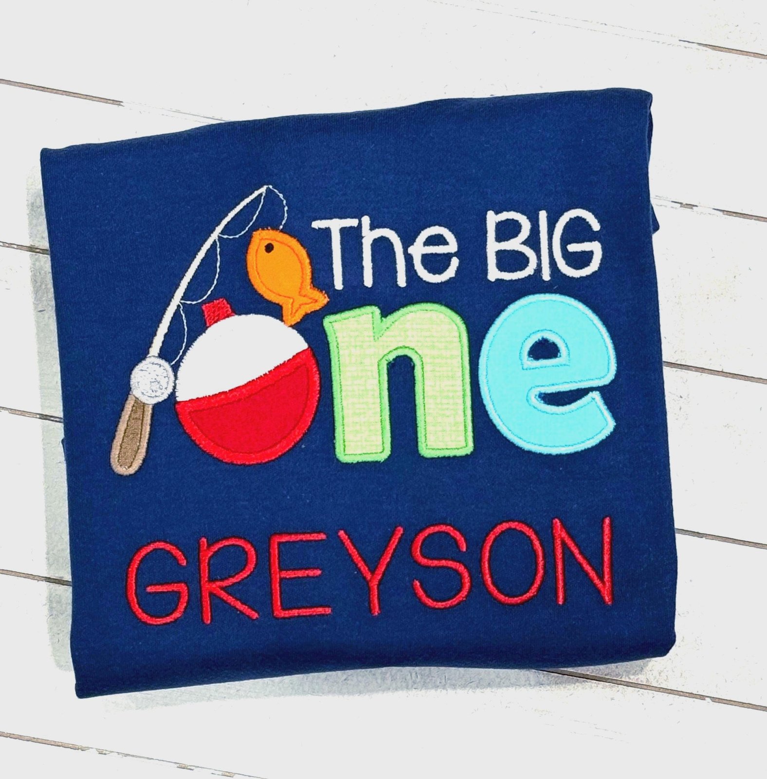 The Big ONE Birthday Outfit: Fishing 1st Birthday Shirt