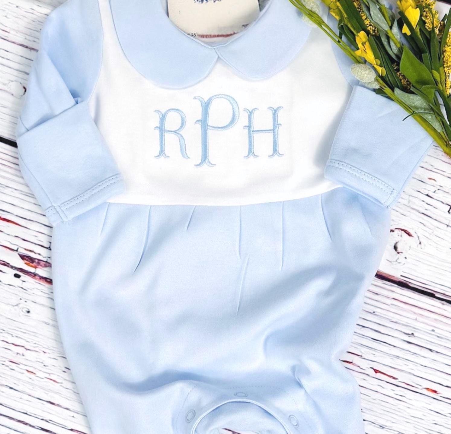 Personalized Newborn Outfit, Monogrammed Baby Shower Gift