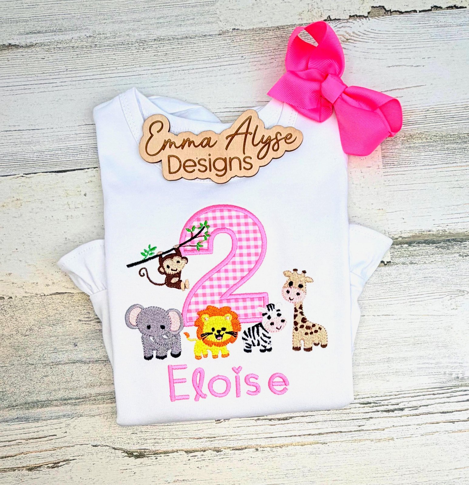 Zoo Animals 2nd Birthday Outfit: Safari Jungle Party Shirt