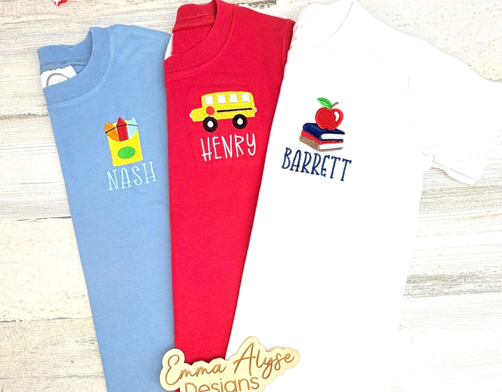 Personalized Embroidered Back to School Shirt, First Day of Preschool, Kindergarten