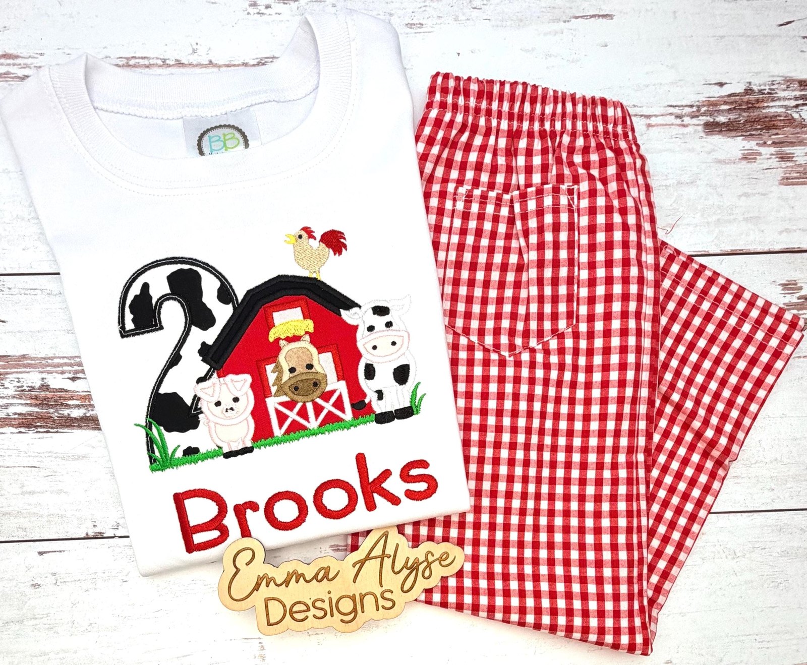 Boys Farm Birthday Outfit, Personalized Barnyard Animal Shirt, Cow Print Birthday Number