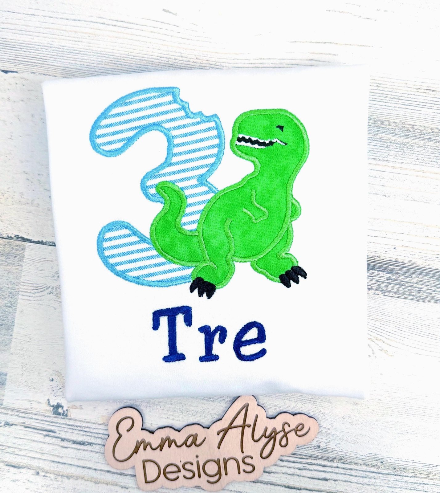 Embroidered Dinosaur Birthday Shirt: Personalized Dino Outfit
