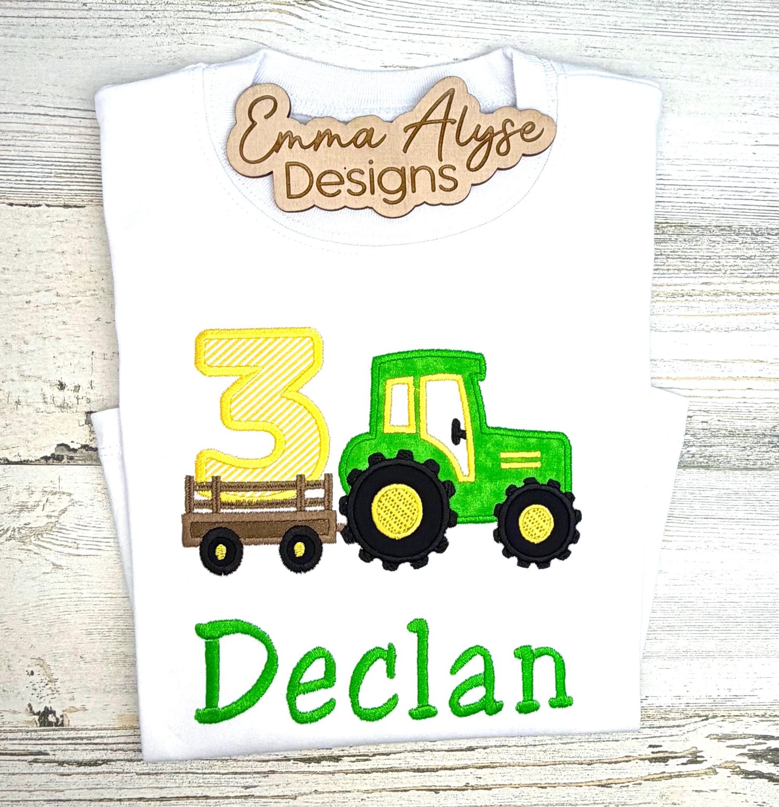 Personalized Tractor Birthday Shirt, Custom Birthday Boy Tee (Any Age)