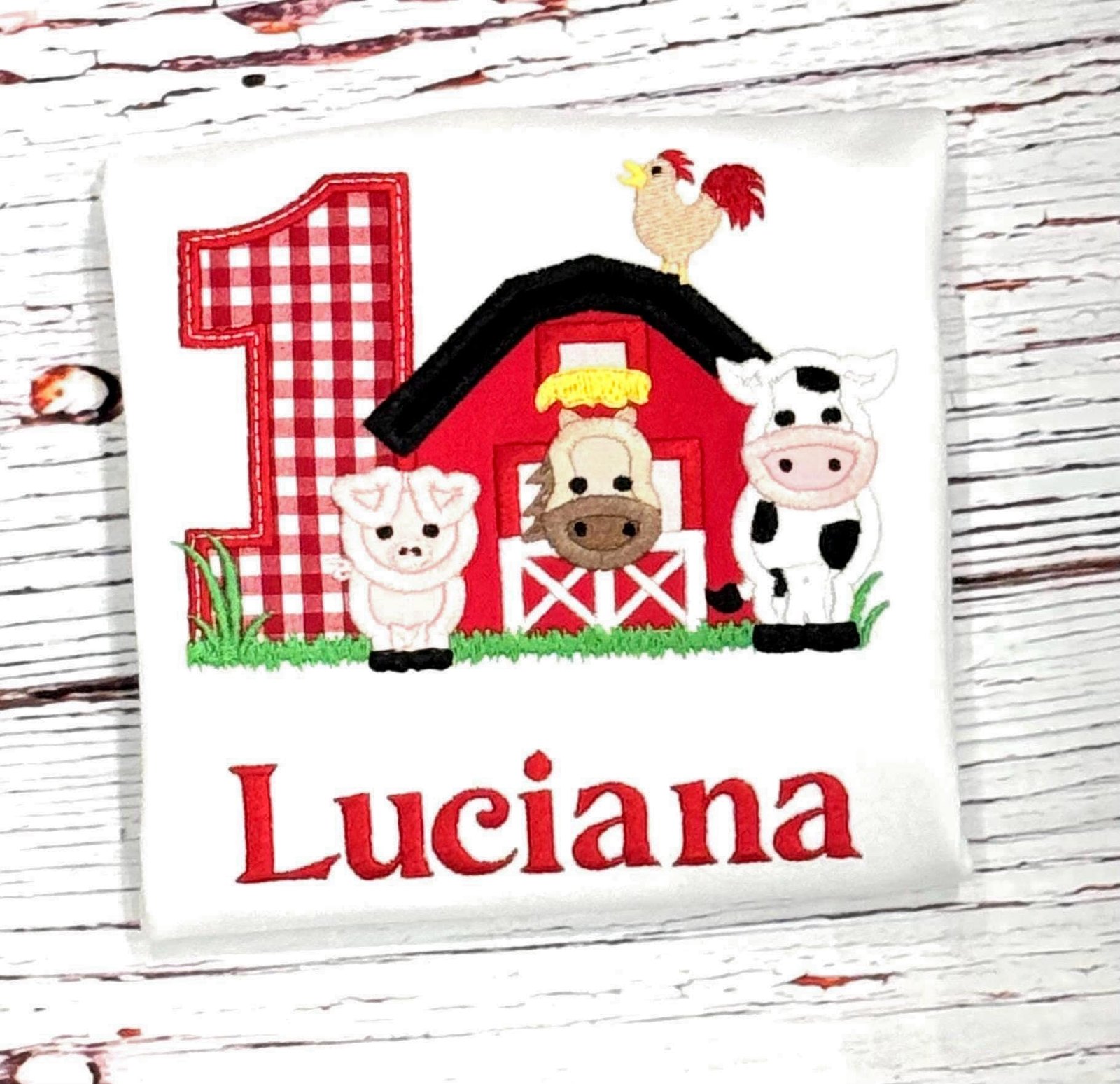 Girls Farm Birthday Shirt: Barnyard Theme Party Outfit