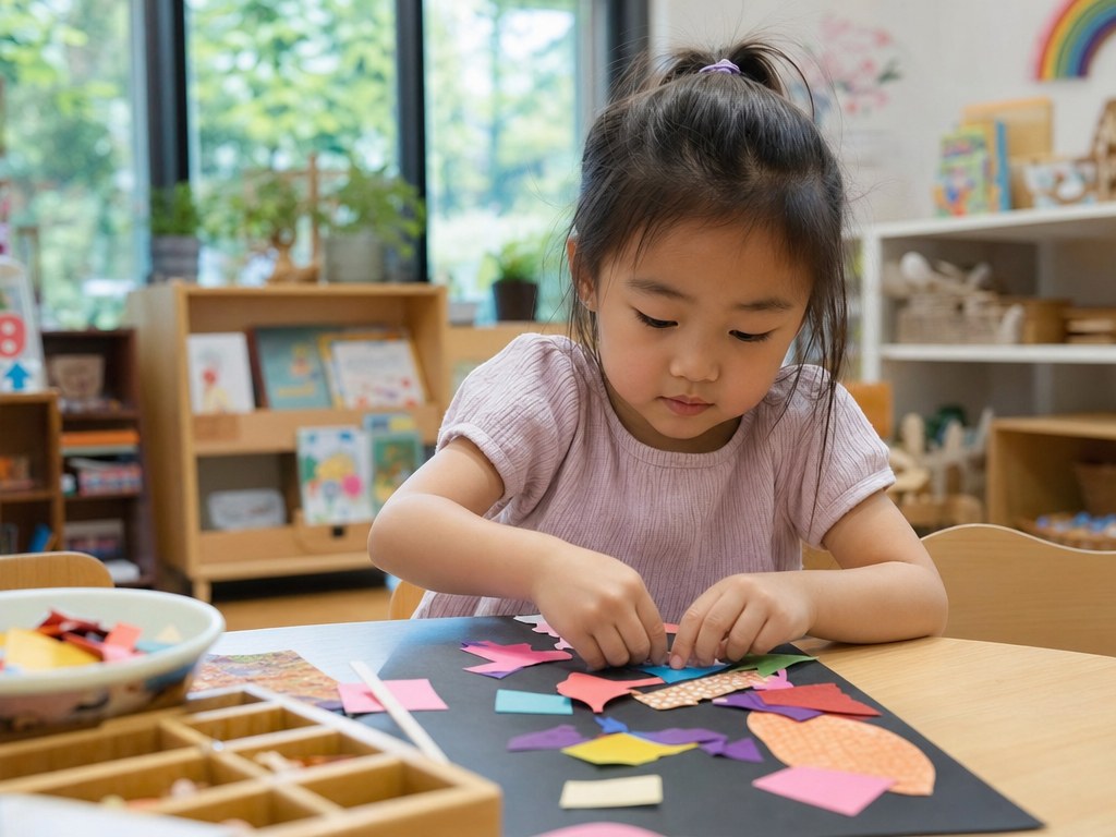 Preschool learning activity illustration