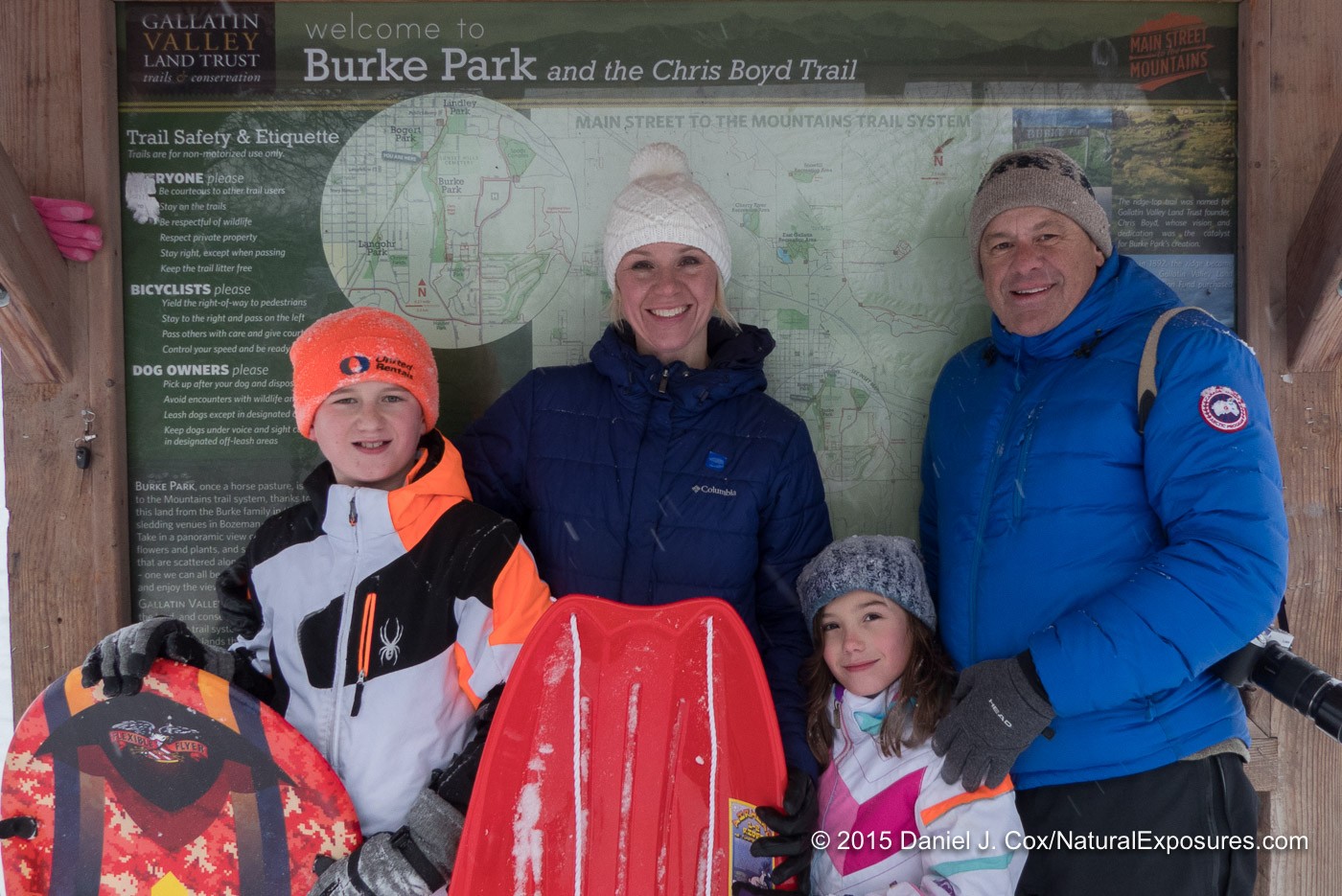 Isaac, Sonya, Isabella and me. Pete's Hill, Bozeman, Montana