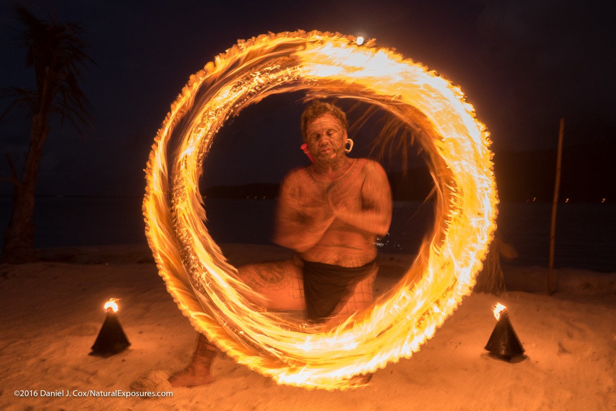 Wheel of fire shot at 1/5 th of a second at F/4 ISO 400