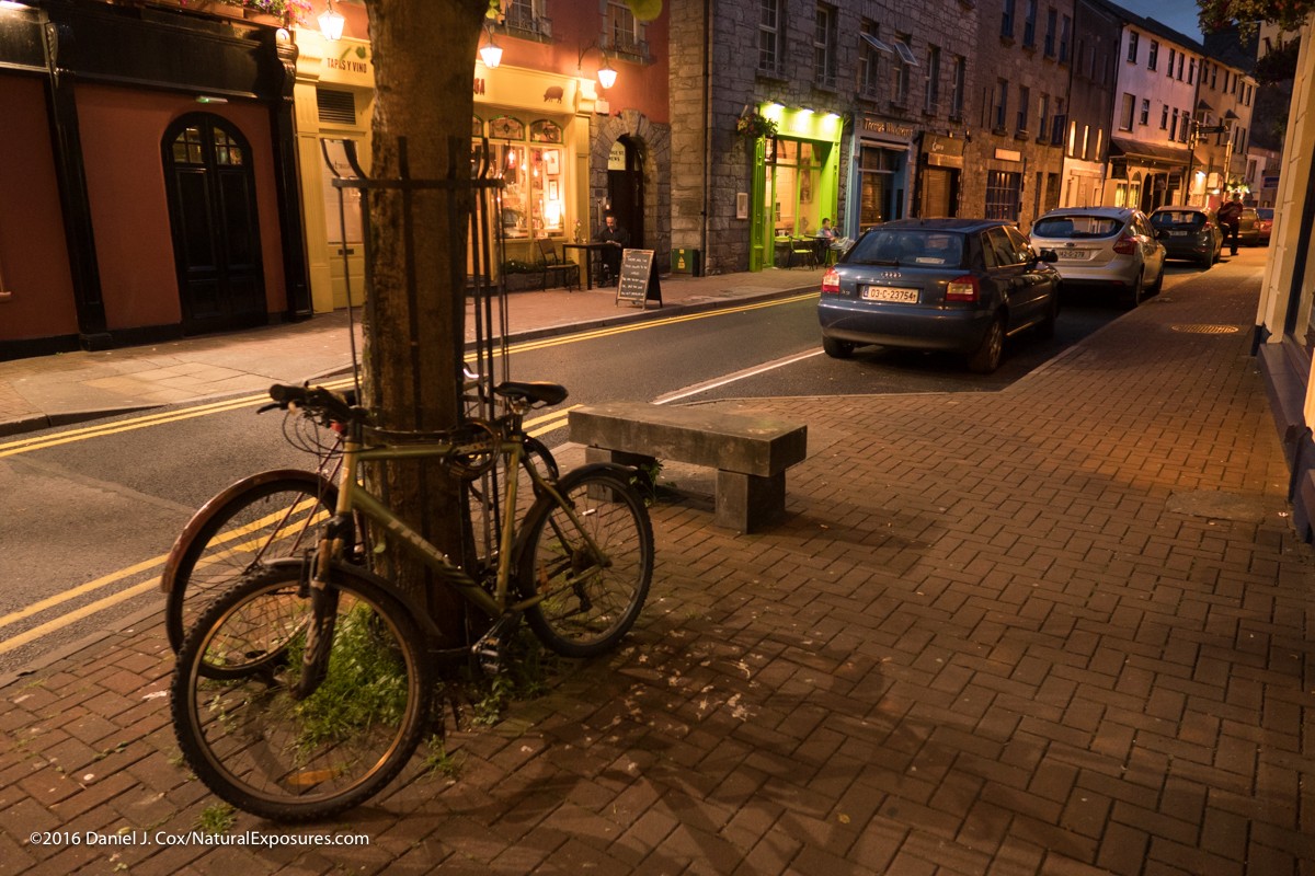 City lights on the streets of Gallway, Ireland GX8, 12mm F/1.4 ISO 2000