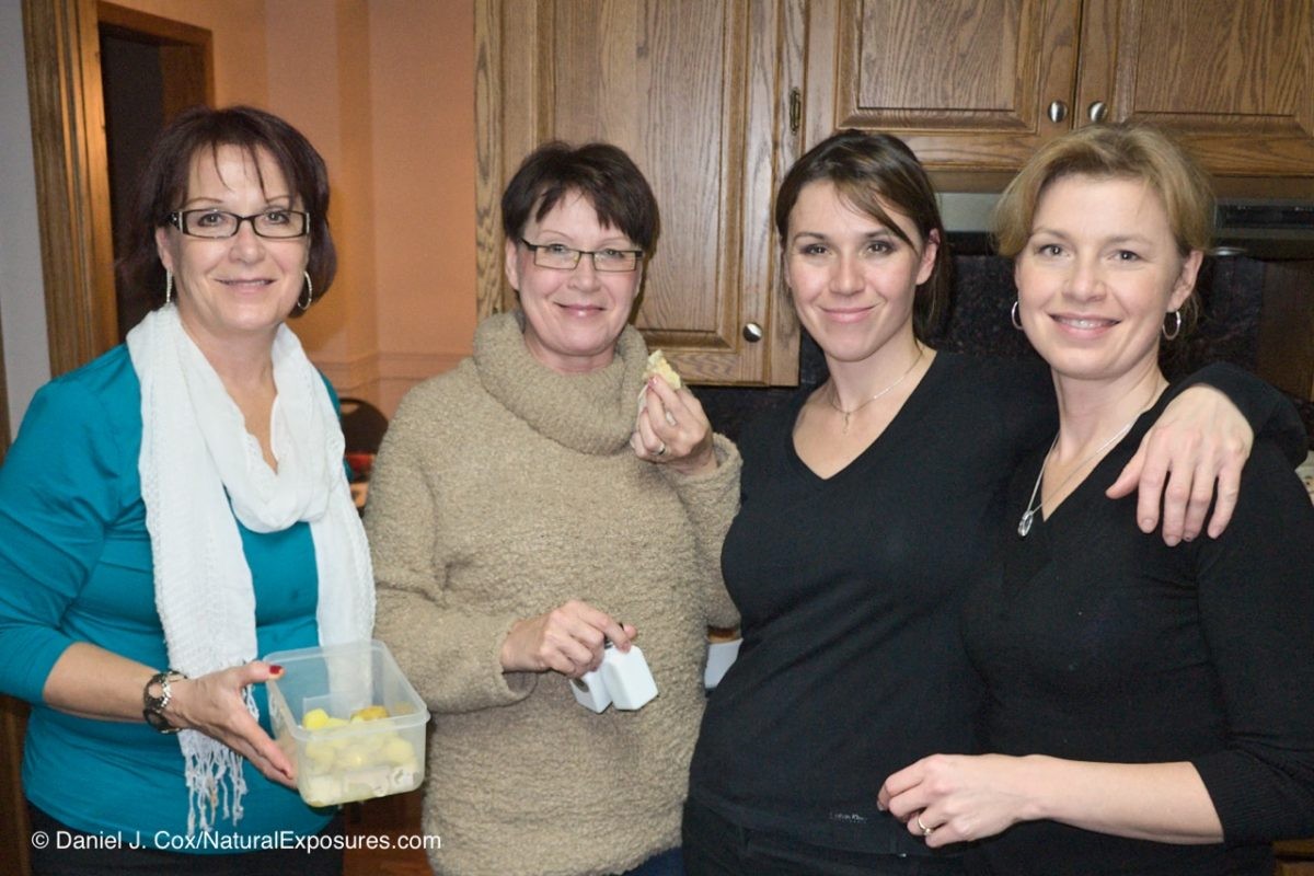 Jane, Judy Sonya and Tanya. Christmas 2011 at Terry and Jane's in Winnipeg, Manitoba