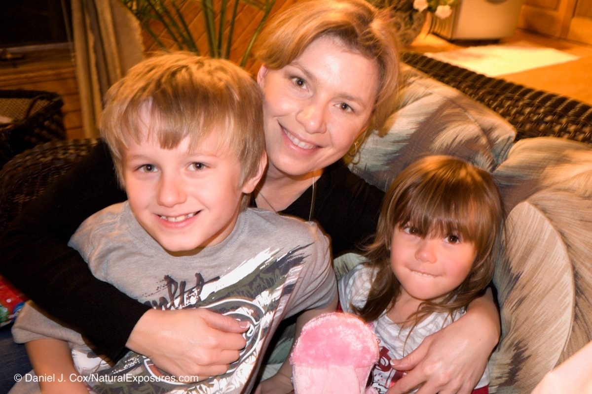 Isaac, Aunt Tanya and Isabella, Christmas 2011 at Terry and Jane's in Winnipeg, Manitoba