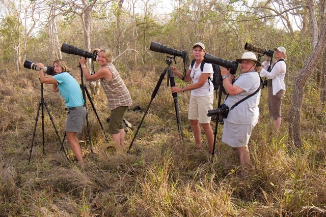 Explorers Andrea, Joanne, Jeannne, Lynne and Christine shooting in the Pantanal of Brazil. these are just a small part of the many millions of outdoor enthusiasts who spent 6 Billion dollars last year on outdoor recreation that includes wildlife and nature photography.