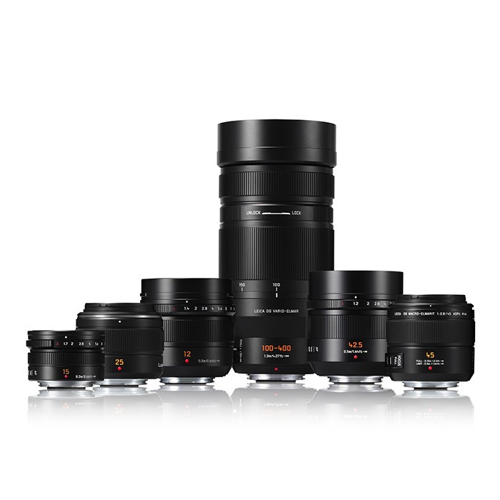 The ever growing Leica lenses for the Micro Four Thirds Lumix and Olympus cameras. 