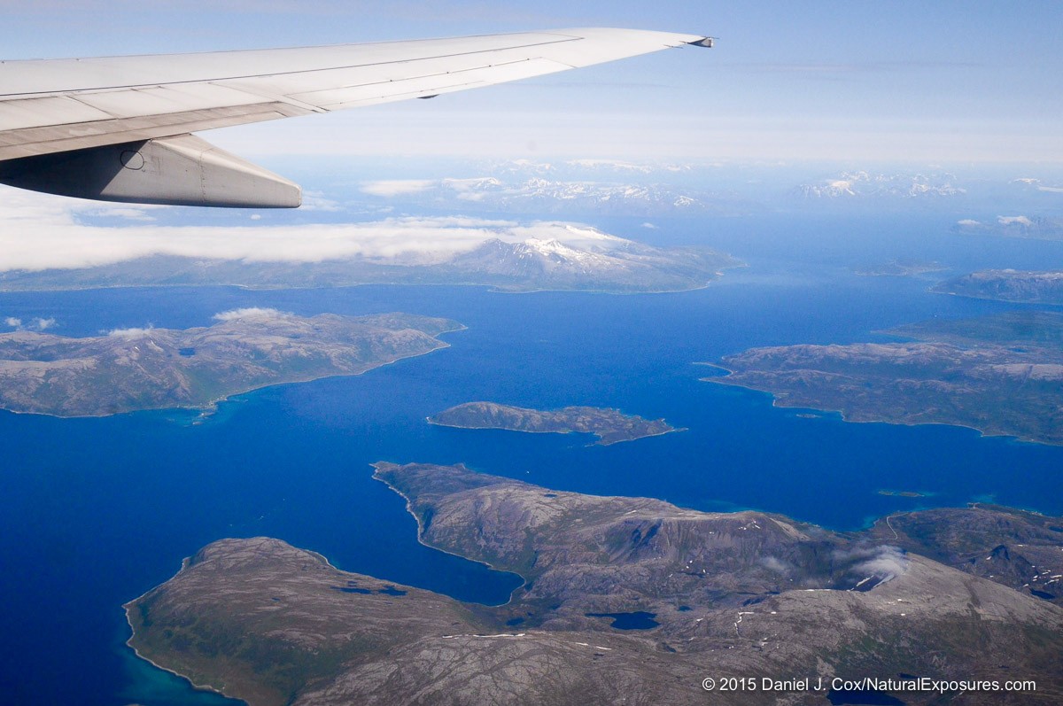 A view from the air of the Norway coast line. Lumix GM1 12-35mm lens