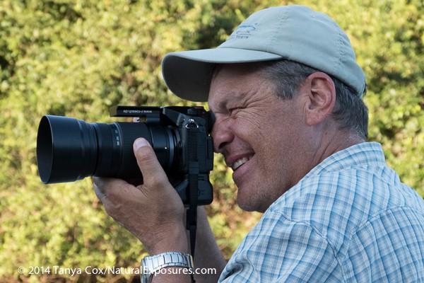 Here I'm hand holding the GH4 with the 100-300mm zoom. The Rosch tripod collar is turned upside down for easier hand holding. 