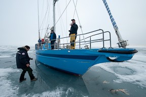 Steve returns to the ship after checking a seal carcass