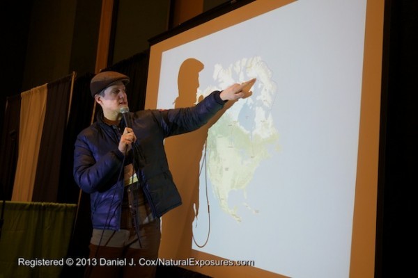 John Gunter discusses Cape Churchill Trip for Frontiers North at the NANPA conference in Jacksonville, Florida.