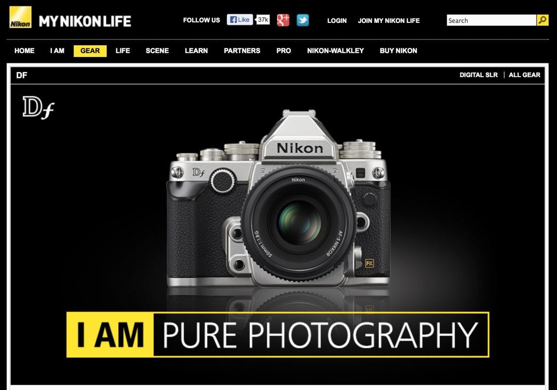 The official announment of the new Nikon DF on MYNIKONLIFE. 