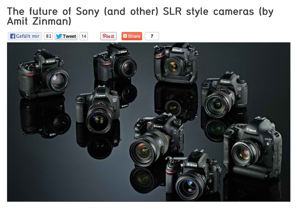 The Future of Photography~Sony Rumors Nails It.