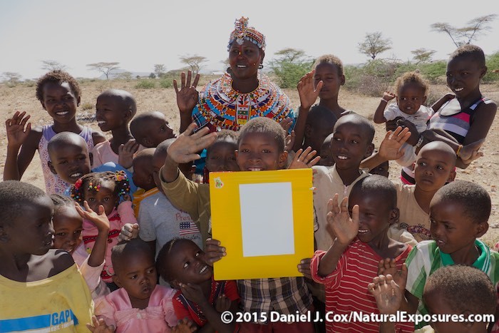 Rose with her school kids in the little town outside of Samburu National Reserve. Kenya.