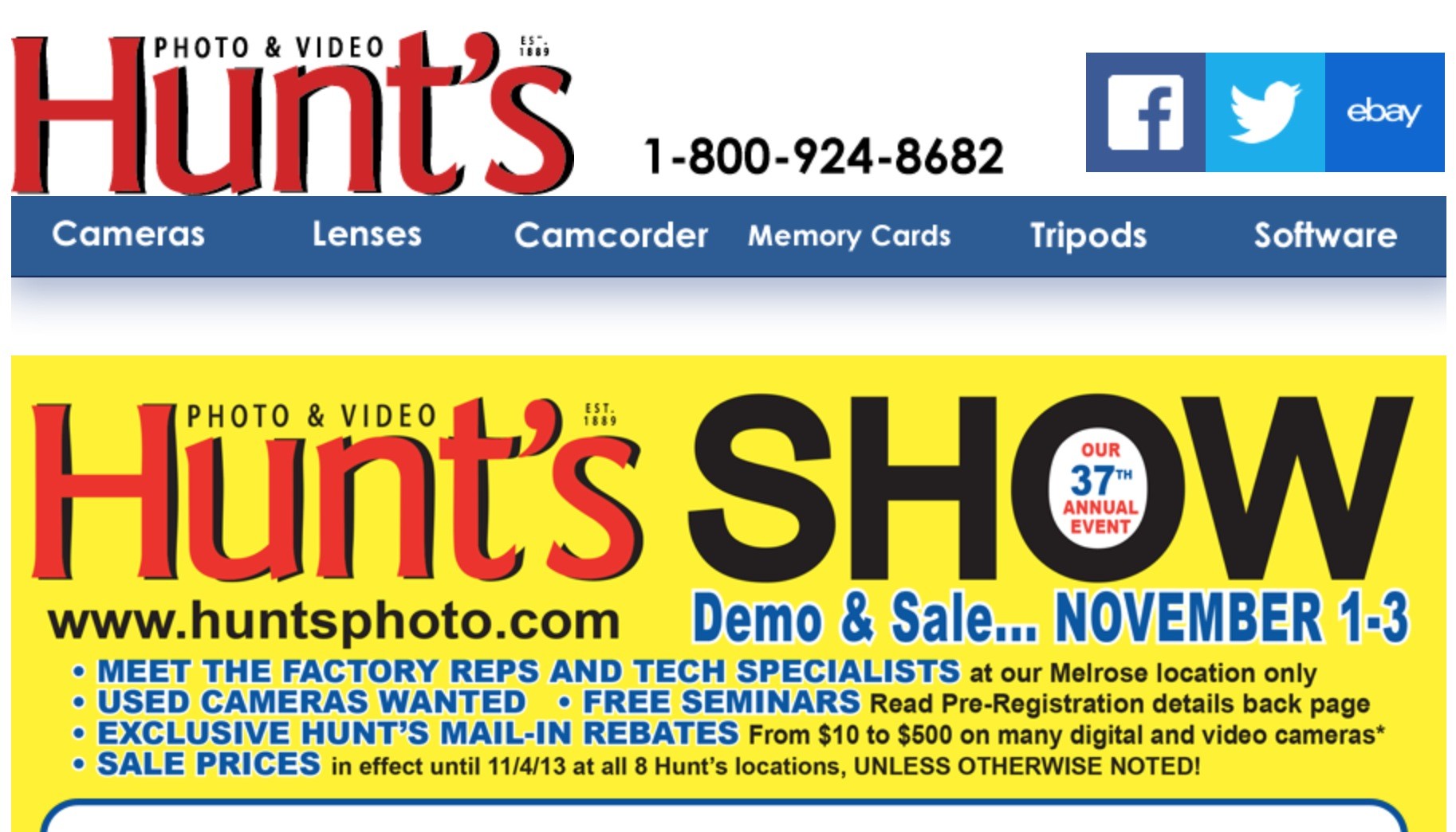 Hunt’s Photo Annual Sale – Support The Little Guy