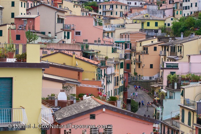 The seaside village of Manarola, one of the villages in the Cinque Terre region, Italy. Lumix GH4 with 45-175mm lens