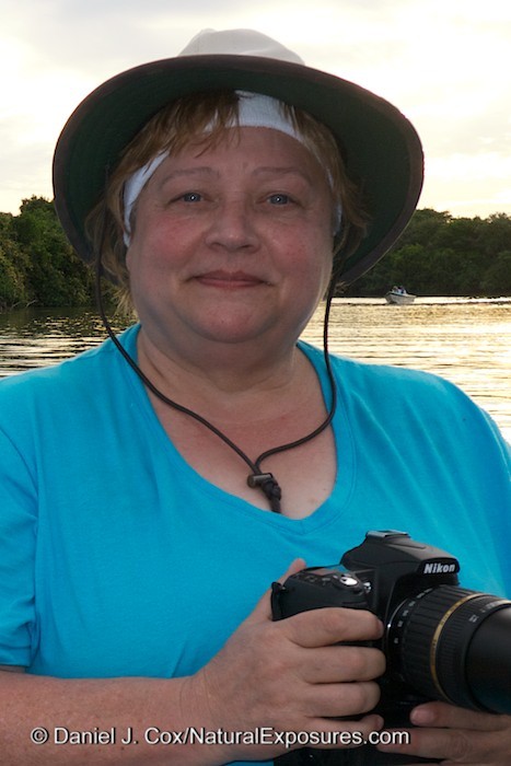 Lynn on river in jaguar country. Brazil