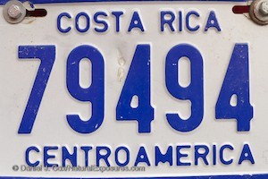 Costa Rica license plate