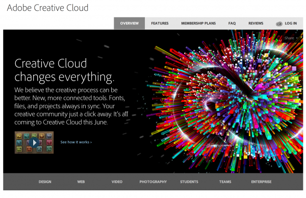 Adobe's new Creative Cloud subscription model for Photoshop and Creative Suite