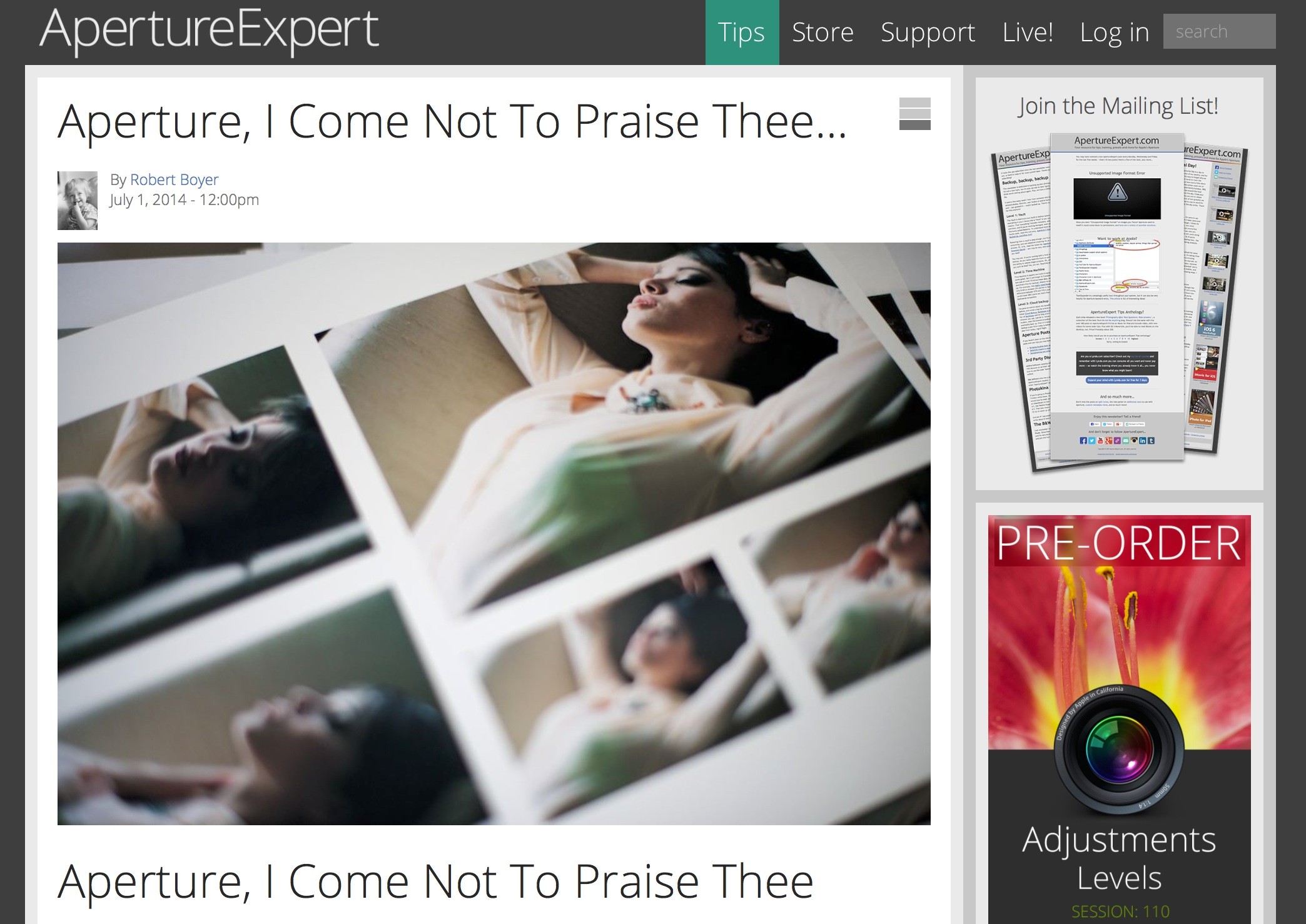 Robert Boyer via ApertureExpert Hits the Photos Nail Right on the Head
