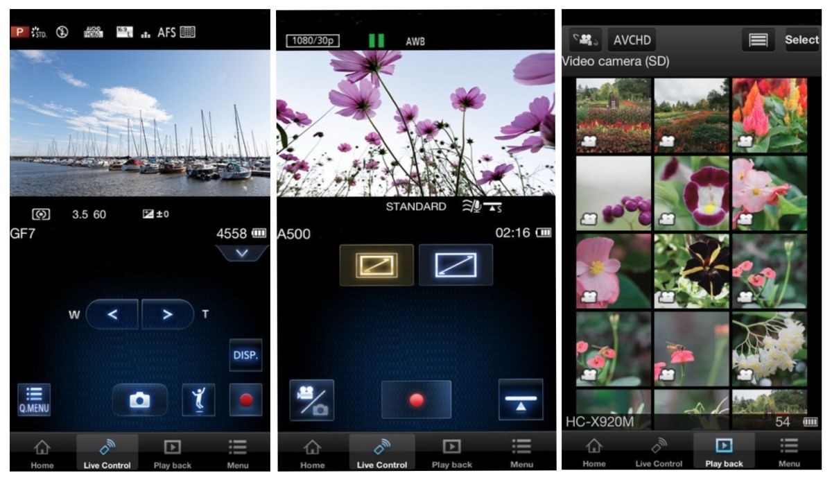 Screen shots of the iPhone version of the Panasonic Image App. This app makes getting the image to your phone a breeze. Yo can set it up so as you shoot the JEPGs go to your phone and the higher quality RAW files stay on your card. It's the best of both worlds with a much, much higher quality image than what you get form your phone.