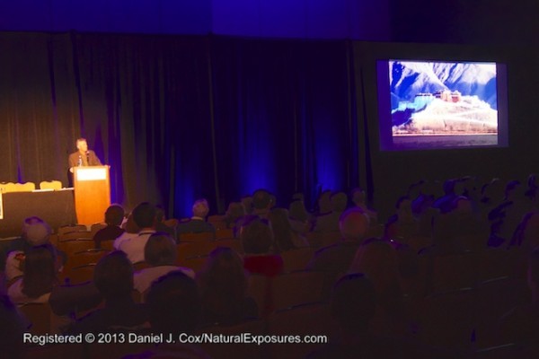 Art Wolfe presenting during his Life Time Achievement Award. NANPA 2013 Conference in Jacksonville, Florida