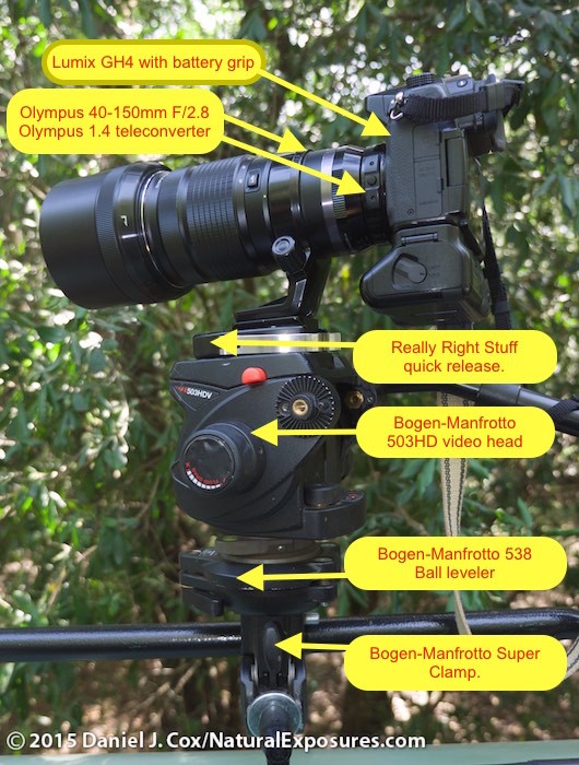 A more detailed close-up of the setup I used while in Kenya. Photo by Tanya Cox using Lumix  GH4 with 12-35mm F/2.8. ISO 200