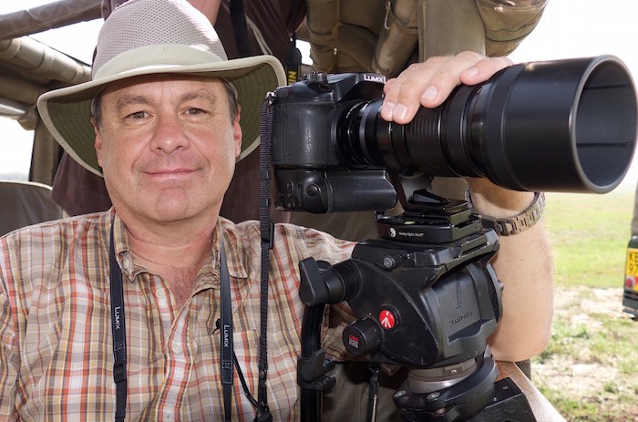 As I said in the text, mix and match is the name of the game. Here I'm shooting a Lumix GH4 body and attached is the Olympus 40-150mm F/2.8 lens along with the Olympus 1.4 teleconverter.